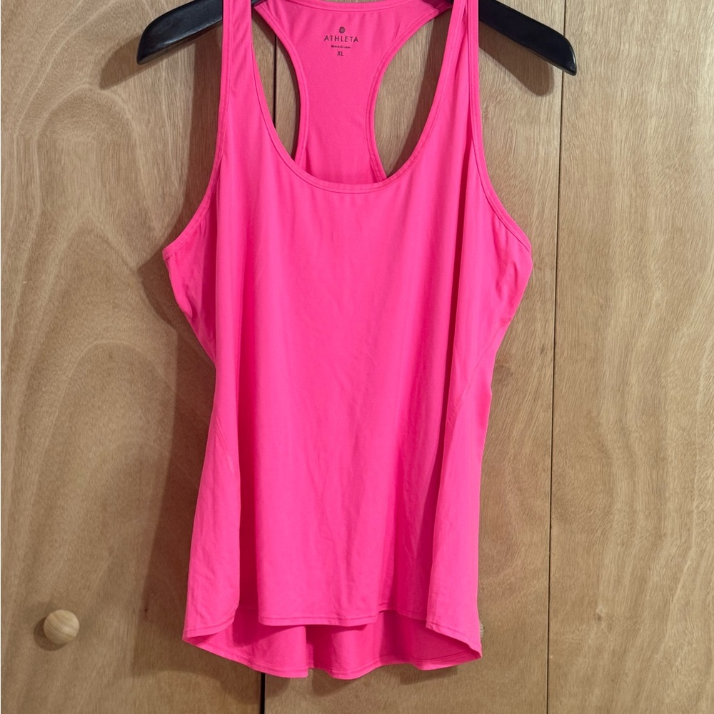 Athleta Pink Fitted Sleeveless Tank Top